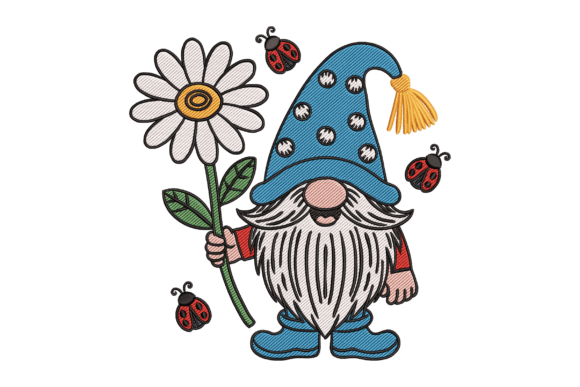 Garden Gnome with Flower: A Holiday Embroidery Review
