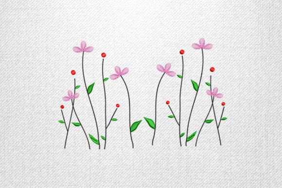 Review: Minimal Pink Wildflower Embroidery Art for Etsy Shops