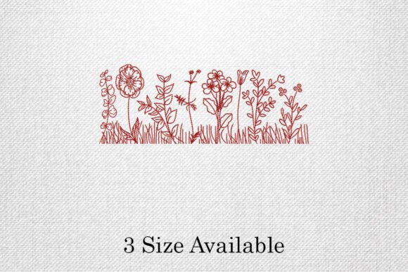 Review: Red Wildflower Outline Border Embroidery