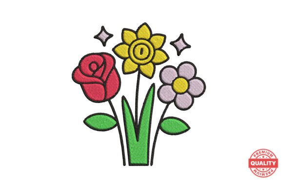 Rose Daffodil Daisy Trio Embroidery Review